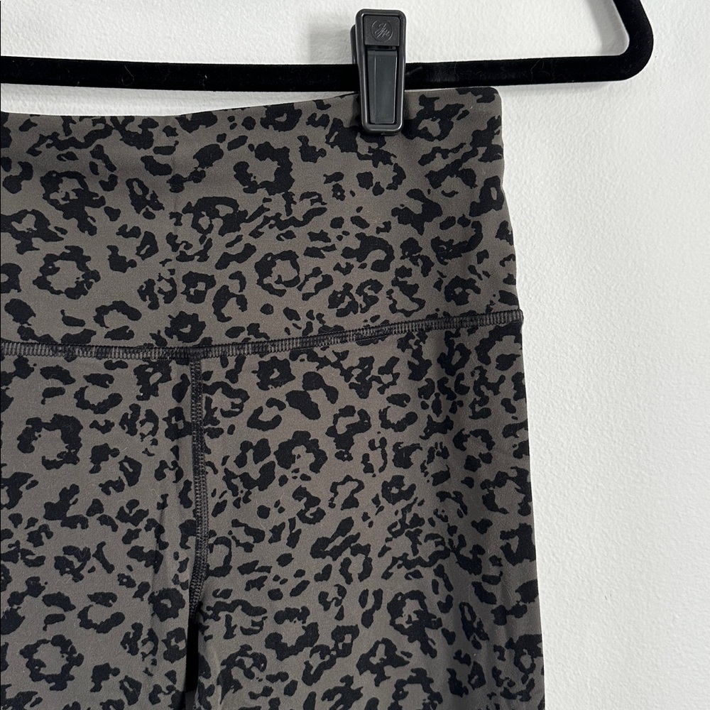 Athleta Charcoal and Black Leopard Print High-Rise Leggings